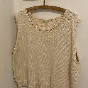Cream Sleeveless Knit Top Gillian Stevens